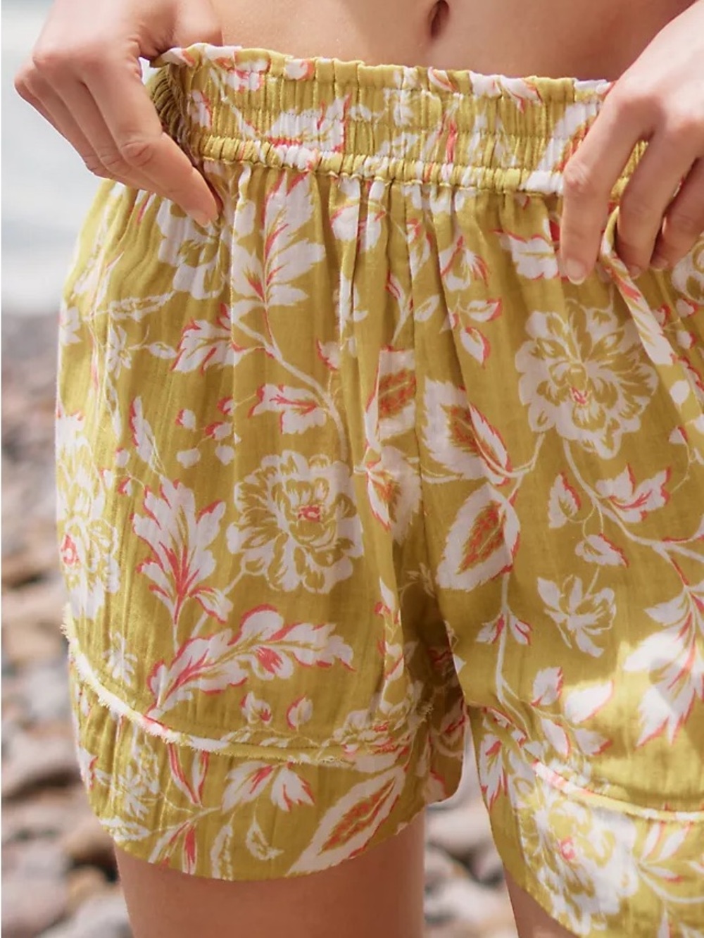 Anthropologie High Waisted Beach Shorts Sz Medium NWT